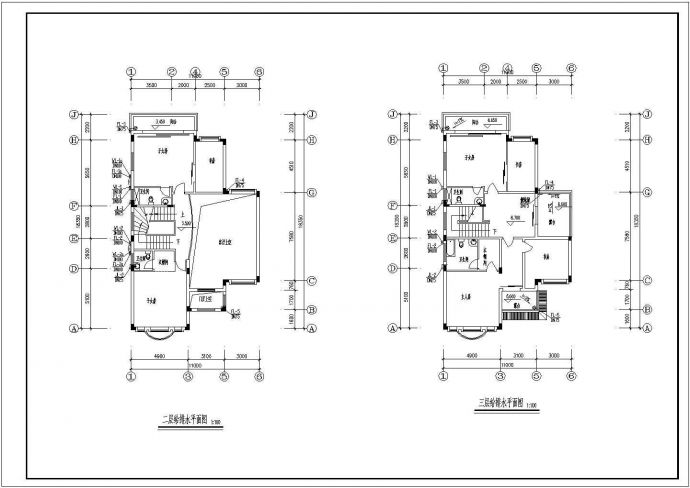 【江苏】某三层别墅给排水设计施工图_图1