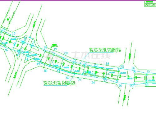 某路道路灯工程平面图cad设计图纸-图二