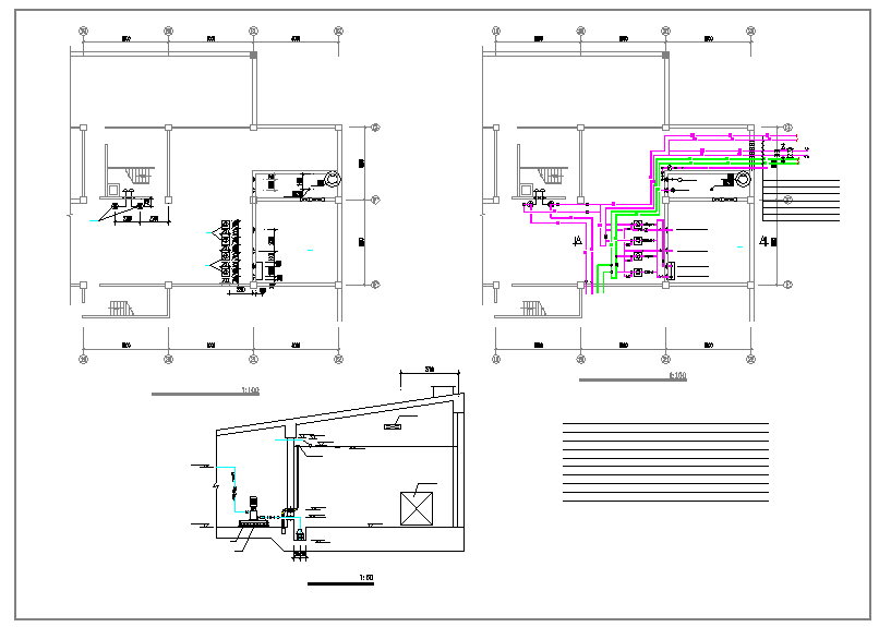 【黑龙江】某地下泵房剖面设计施工图