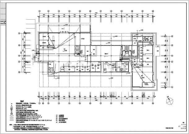 医院六层住院楼电气施工设计方案图-图二