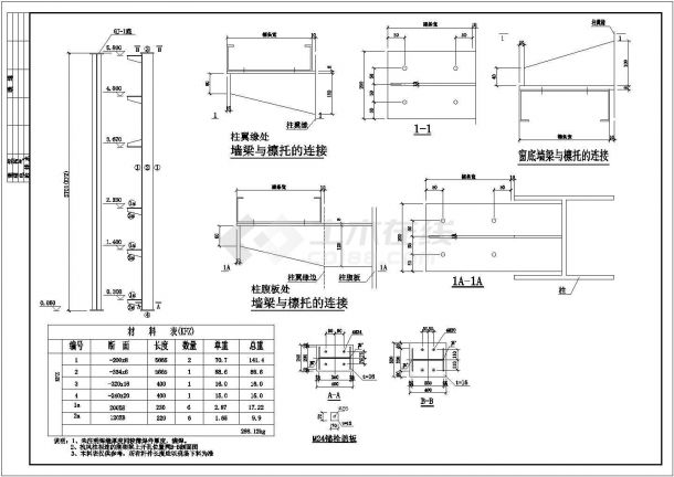 石西油田轻钢结构厂房设计施工图纸-图二
