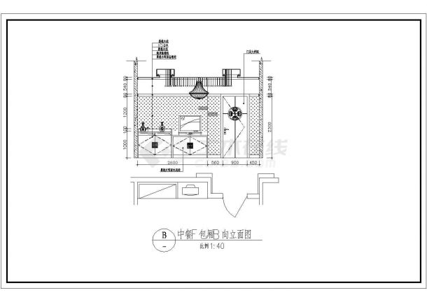 【江苏】某地酒店中餐厅装修设计图-图二