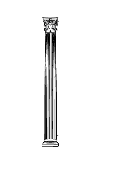 大气白色的罗马柱su模型-图二