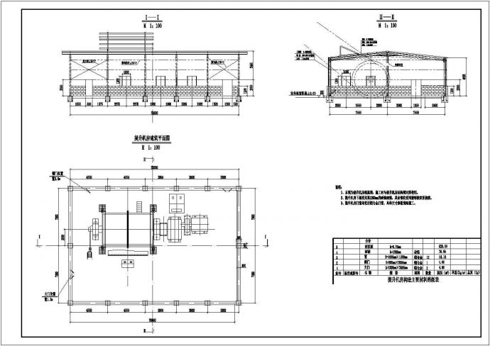 简单实用提升机房结构施工设计图纸_图1