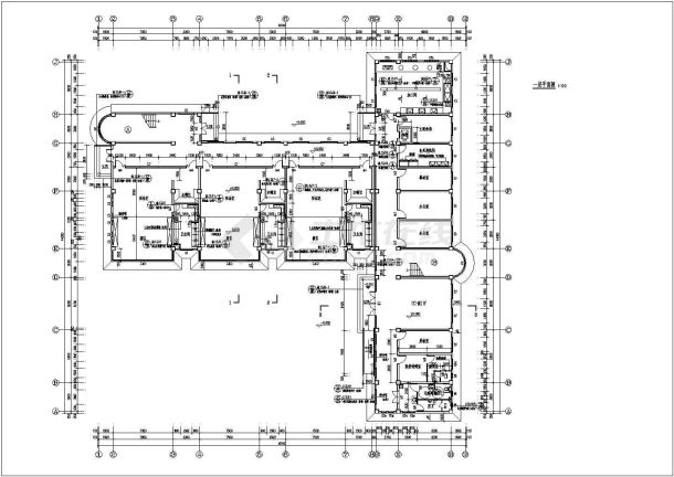 某地三层幼儿园综合楼建筑施工图纸-图二