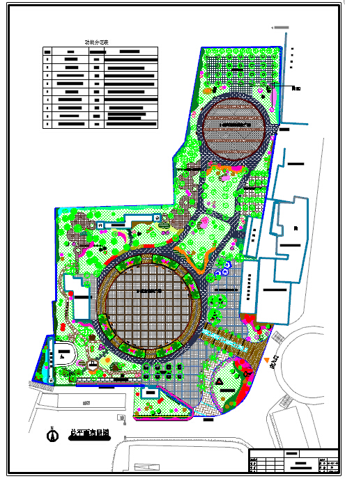 商区附近小公园景观绿化设计施工图_图1