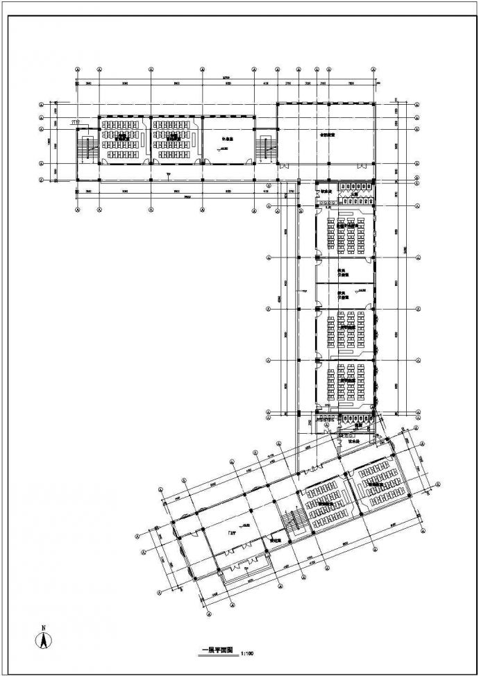 山东某地区小学教学楼平面布置方案_图1