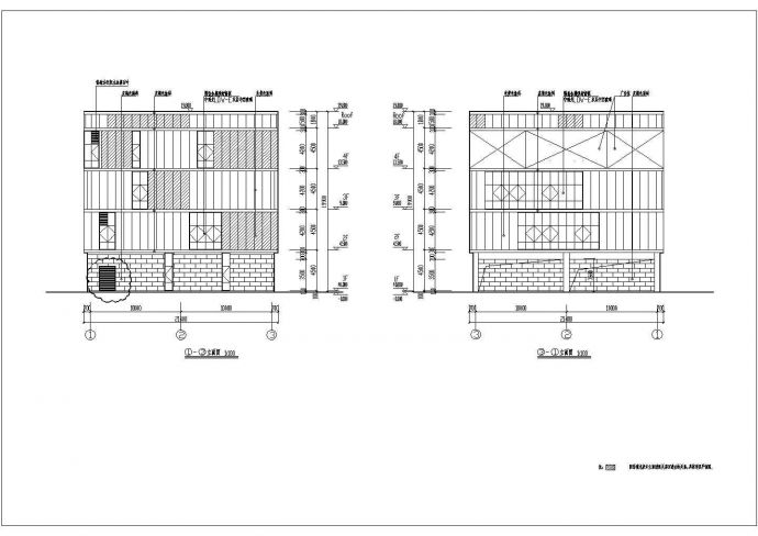 四层小型办公楼建筑施工图纸（带效果图）_图1