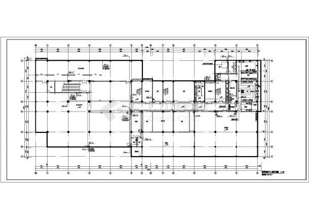 学校五层教学楼给排水平面布置方案图-图一