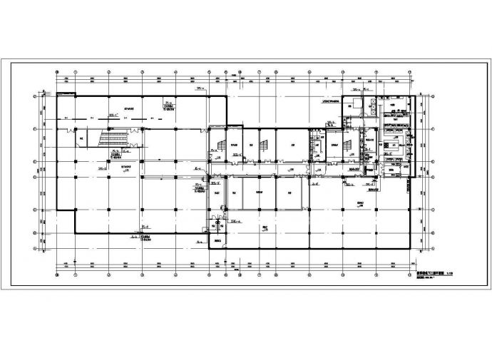学校五层教学楼给排水平面布置方案图_图1