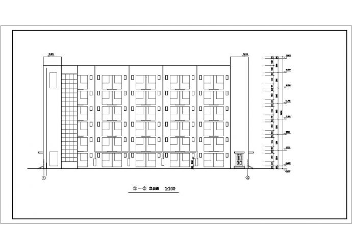 某校六层学生宿舍建筑设计施工图纸_图1
