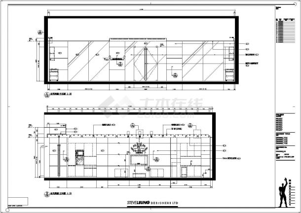某地大厦橱柜展厅装修设计施工图（附照片）-图二