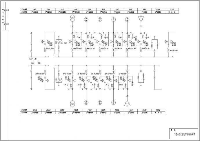某工厂AC10kV供电系统设计图纸_图1