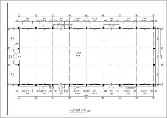 某地工艺品厂厂房结构设计施工图纸_图1