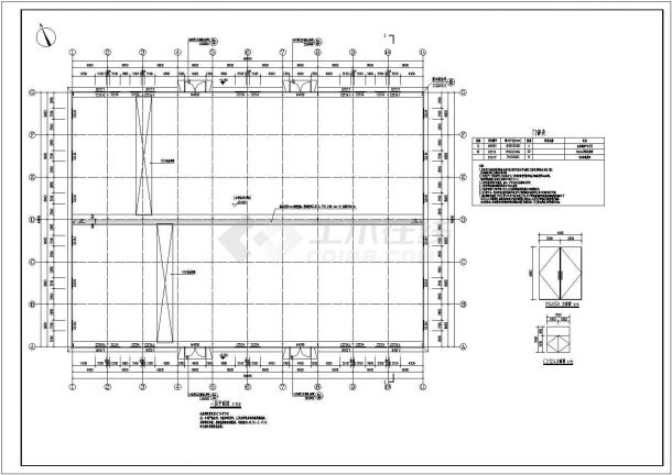 某企业钢结构厂房建筑施工方案图纸-图二