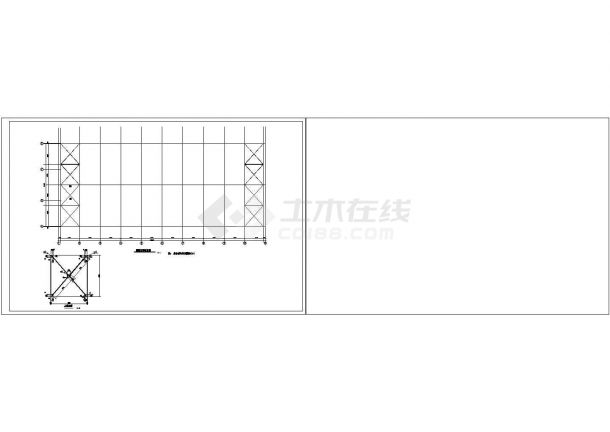 某地24米单跨厂房结构设计施工图-图一