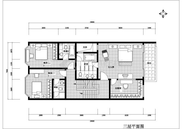 欣怡小区多层别墅楼建筑设计方案图-图二