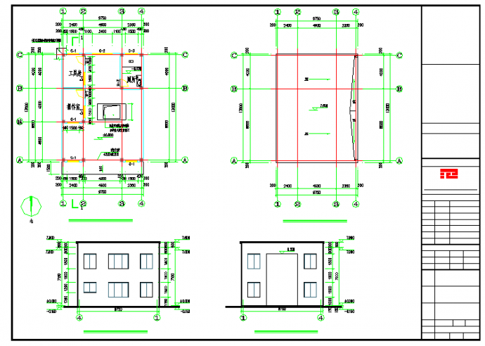 单层框架结构压缩式垃圾中转站及附房结构施工图（含建筑图）_图1