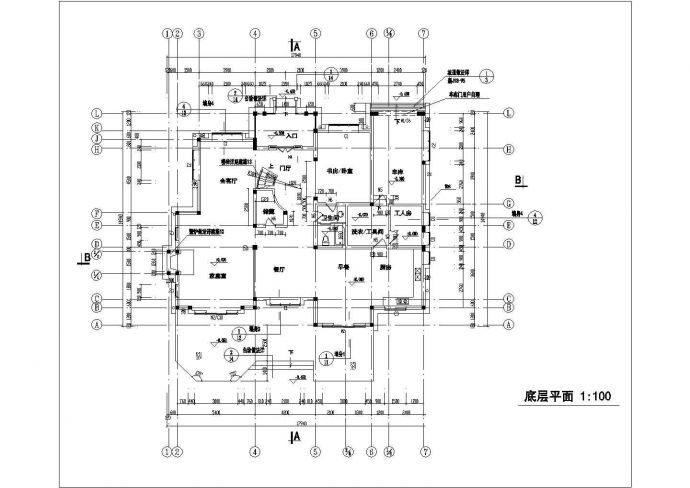 香樟大道二层别墅住宅建筑设计施工图_图1
