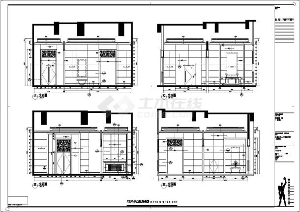 某地住宅楼入口电梯大堂装修设计施工图-图一