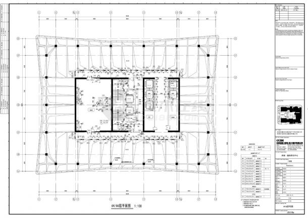 卓越·皇岗世纪中心1号楼建施平面CAD图.dwg-图一