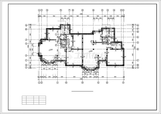 【哈尔滨】某三层双拼别墅建筑施工图（南入口420平方米）-图一