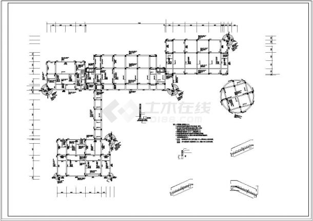 白杨乡中心幼儿园结构设计图纸（含说明）-图二