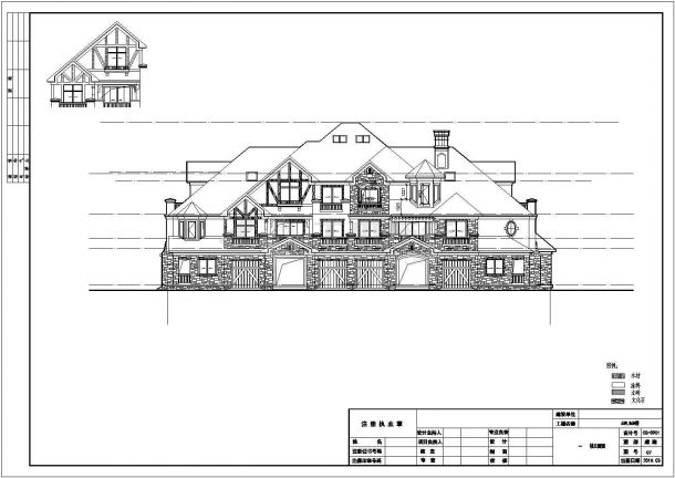 三层异形柱框架结构北美风情联排别墅结构施工图-图二