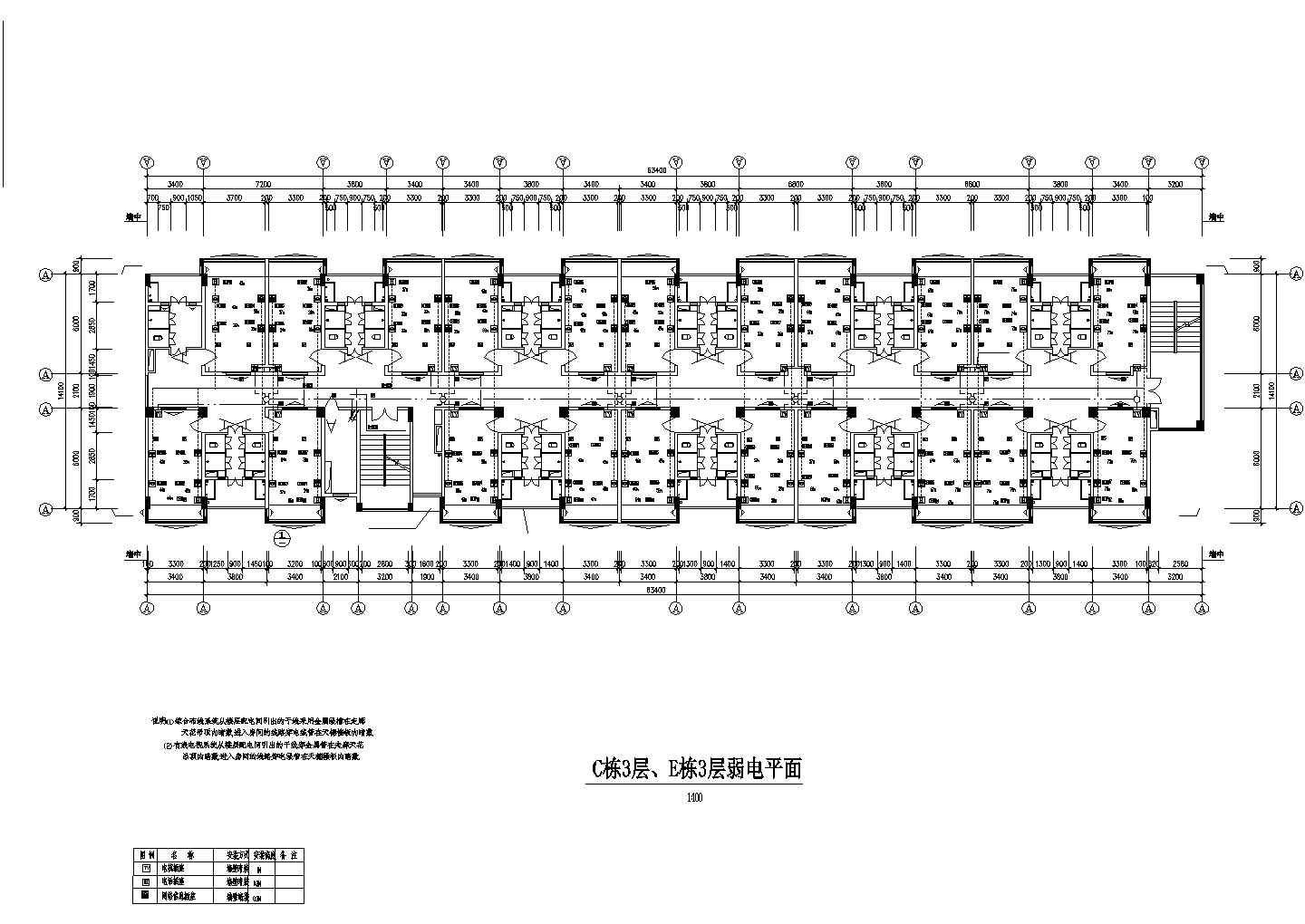 某大学学生宿舍楼综合布线设计图纸