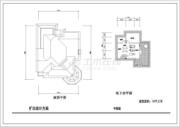 某小区现代别墅楼一套建筑设计方案图-图二