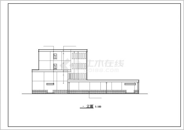 【海南】某地四层办公楼建筑施工图-图二