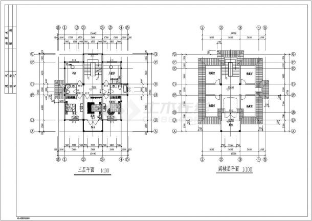 【浙江】某乡村小别墅建筑设计施工图-图一