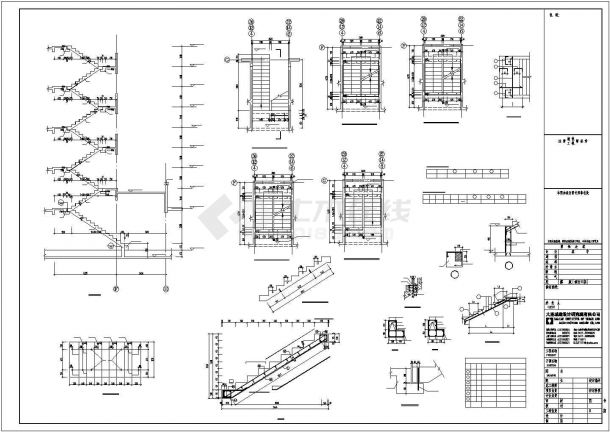 一地区住宅楼楼梯结构平面图纸-图二