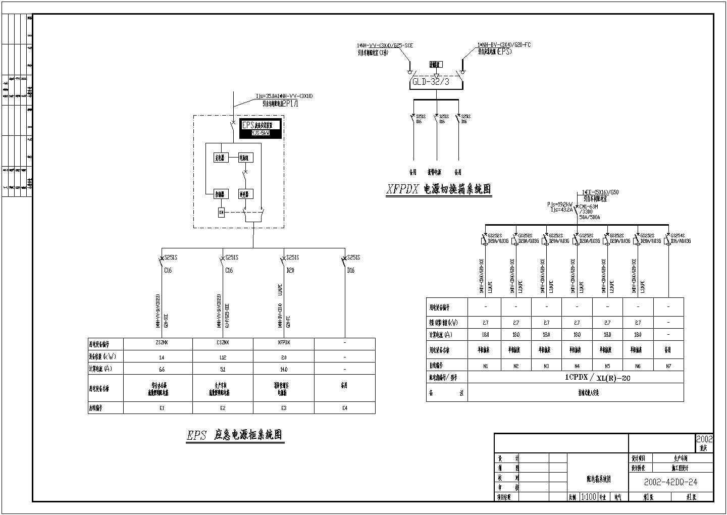 【重庆市】某地厂房车间配电箱系统图