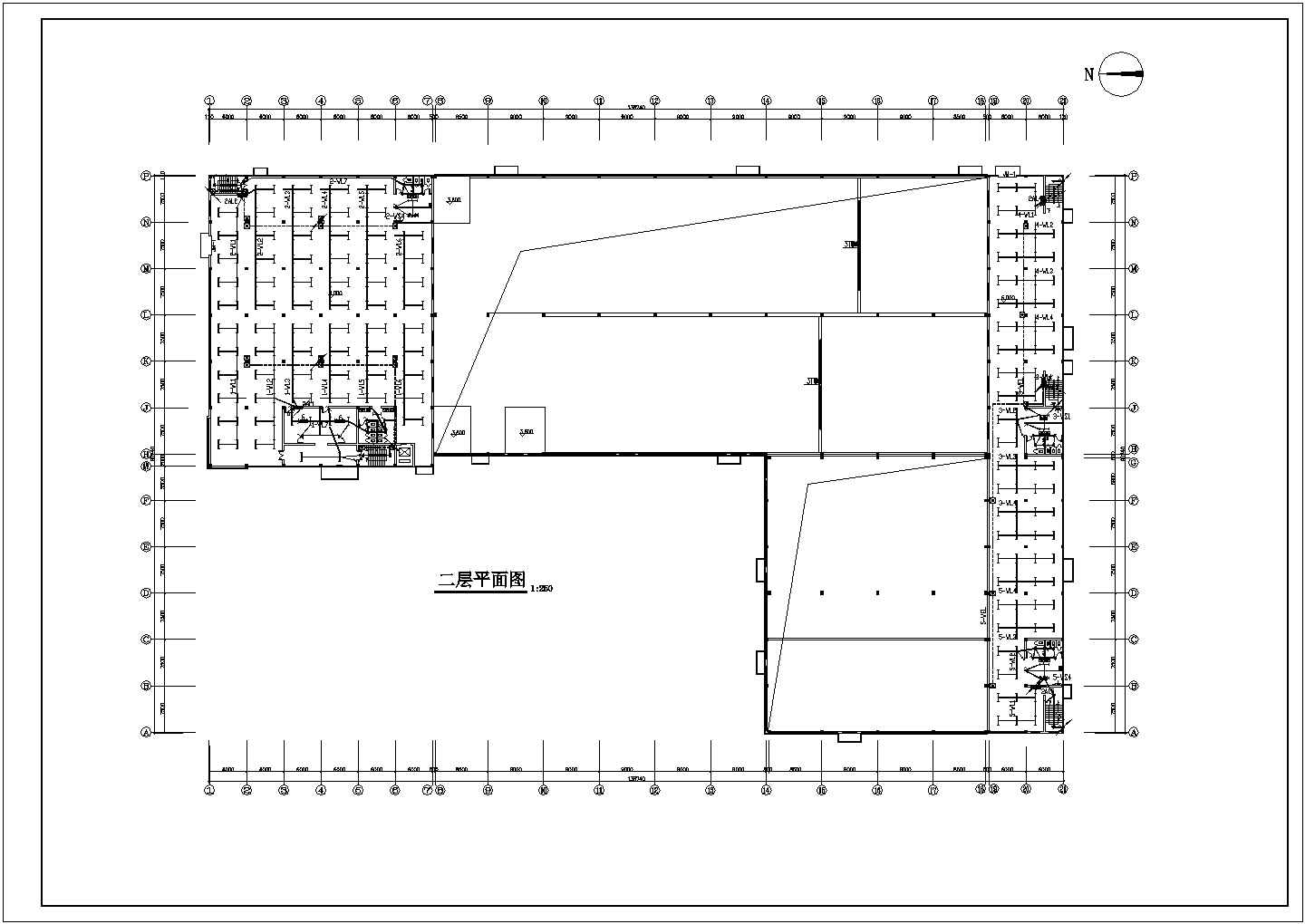 【江苏省】某大型厂房电图纸平面图