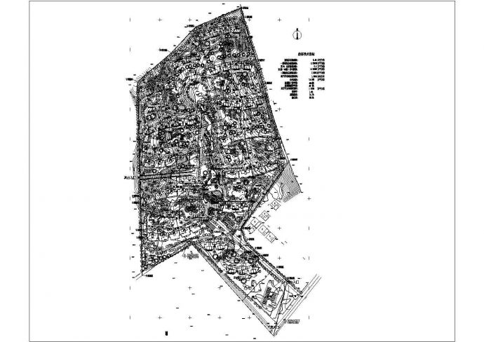 某住宅小区综合布线规划设计总平面图_图1