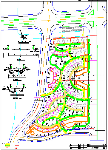 某地区住宅区综合管线设计cad平面图纸_图1