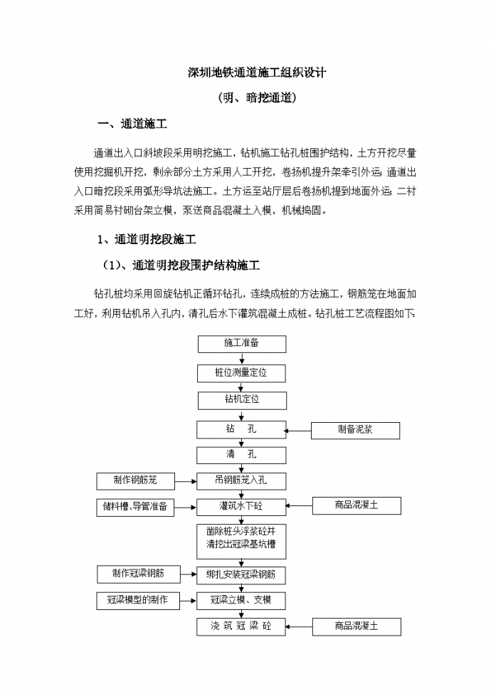 深圳地铁施工组织设计方案（明、暗挖）_图1