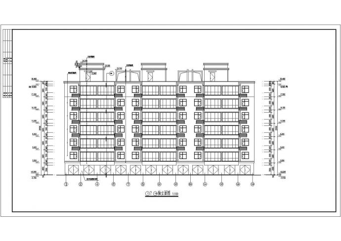 七层住宅楼建筑设计施工图（砖混结构）_图1