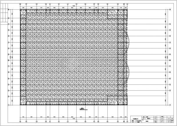 三层体育场钢网架结构竣工施工图纸-图二