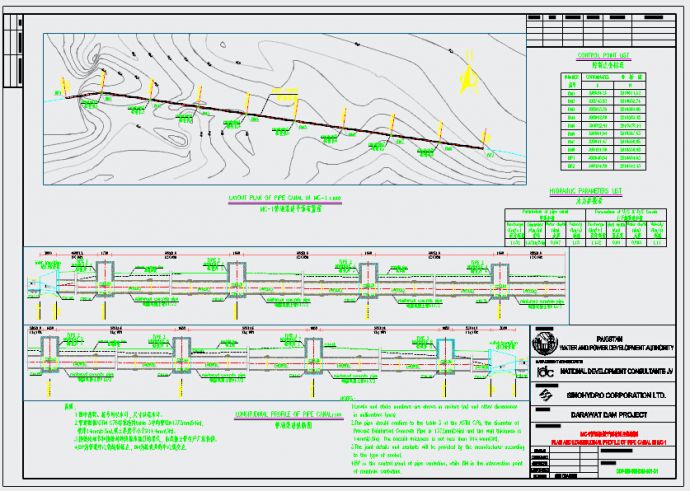 巴基斯坦某灌区管涵渠道施工图_图1