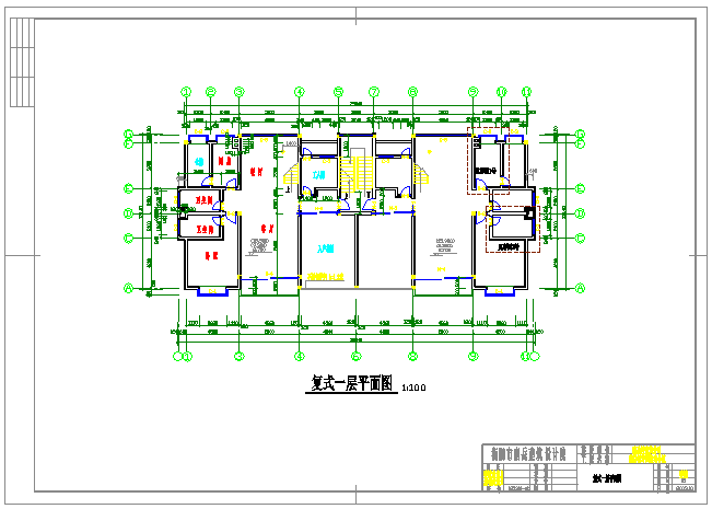 【浙江】某复式住宅楼建筑设计施工图纸_图1