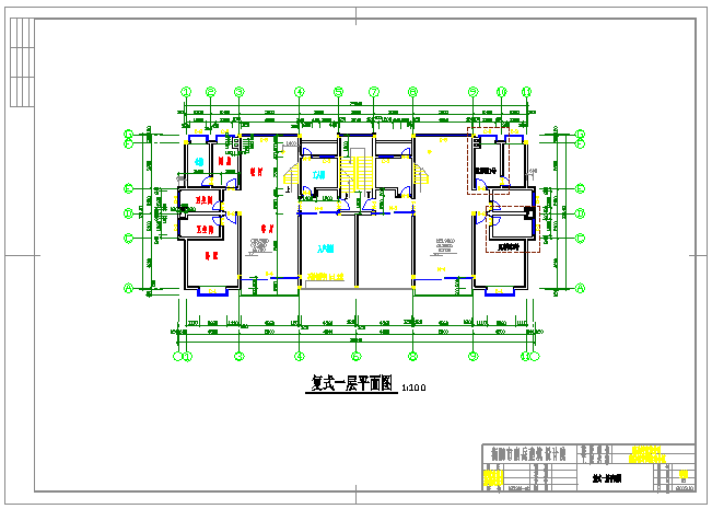 【浙江】某复式住宅楼建筑设计施工图纸