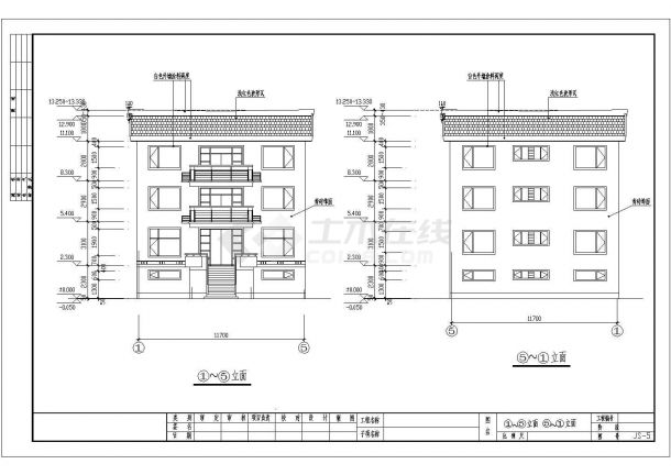 某地四层农村别墅建筑设计施工图（含电气）-图一