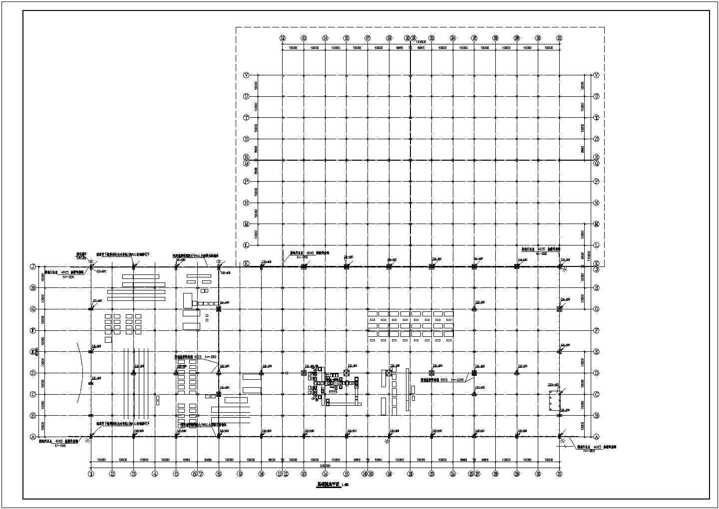 某现代工业园区厂房防雷施工平面图