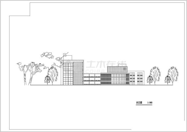江苏一大学教学楼CAD布置平面图（带效果图）-图二