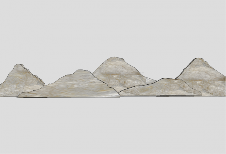 中式景观片石经典拟山石su模型-图二