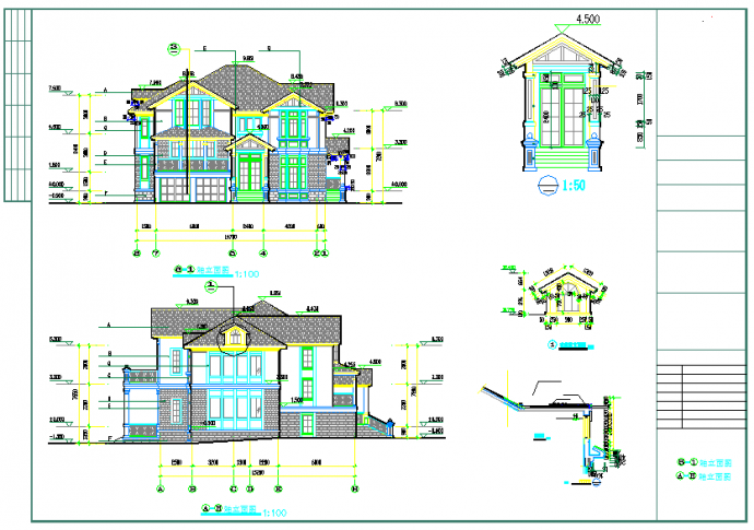 某地框架别墅建筑结构全套设计图纸_图1