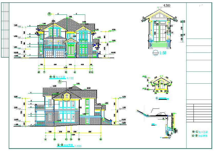 某地框架别墅建筑结构全套设计图纸