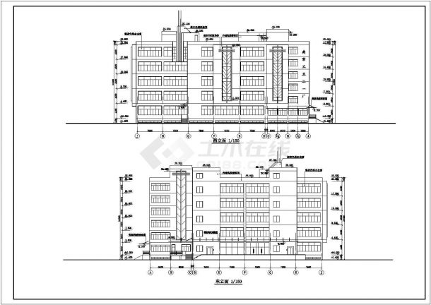 某地六层厂房建筑设计图（89.845*51.91）-图二